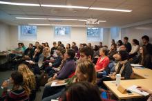 Students and faculty of Lehigh University attend Dr. Jessecae Marsh's presentation on Beliefs about the Experience of Art